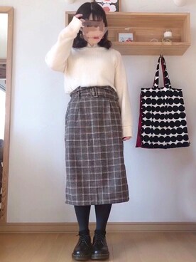 「w closet」｜「アイテム（その他）」を使った、momo*｡さん（レディース・151cm）の冬コーディネート