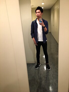 「SOYOUS（ソユーズ）のアイテム（パンツ）」を使った、けーゆーさん（メンズ・183cm）の秋コーディネート