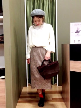 「SVEC（シュベック）のアイテム（ローファー）」を使った、mikiさん（レディース・163cm）の秋コーディネート