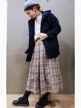 「SVEC（シュベック）のアイテム」を使った、mikiさん（レディース・163cm）の冬コーディネート