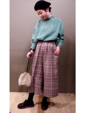 「SVEC（シュベック）のアイテム」を使った、mikiさん（レディース・163cm）の冬コーディネート