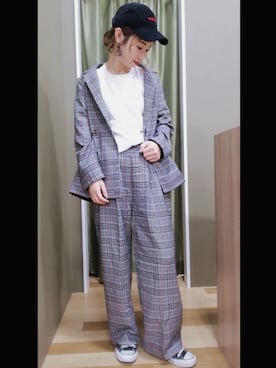 「Green　Parks（グリーンパークス）のアイテム（ブルゾン）」を使った、mikiさん（レディース・163cm）の秋コーディネート