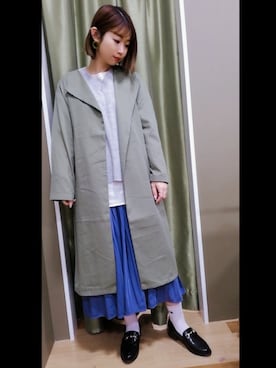 「Green　Parks（グリーンパークス）のアイテム（ニット/セーター）」を使った、mikiさん（レディース・163cm）の冬コーディネート