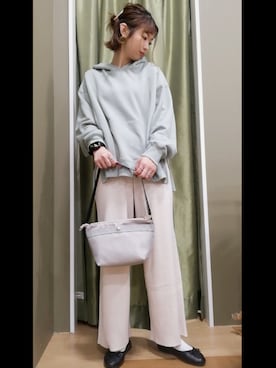 「Green　Parks（グリーンパークス）のアイテム（レギンス/スパッツ）」を使った、mikiさん（レディース・163cm）の冬コーディネート