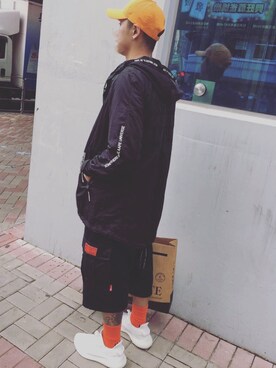 「AAPE BY A BATHING APE（エーエイプバイアベイシングエイプ）のアイテム（ジャケット/アウター）」を使った、Marsさん（メンズ・178cm）の秋コーディネート