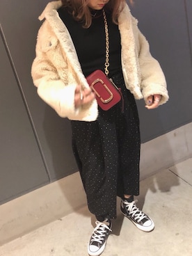 「MARC JACOBS」｜「アイテム（ブルゾン）」を使った、Y さん（レディース・152cm）の冬コーディネート
