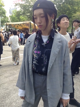 「Scye（サイ）のアイテム（パンツ）」を使った、magu_chang.さん（レディース・163cm）の秋コーディネート