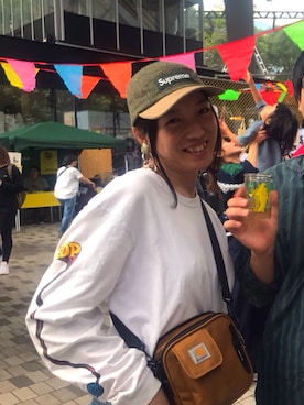 「スチャダラパー（スチャダラパー）のアイテム」を使った、magu_chang.さん（レディース・163cm）の秋コーディネート