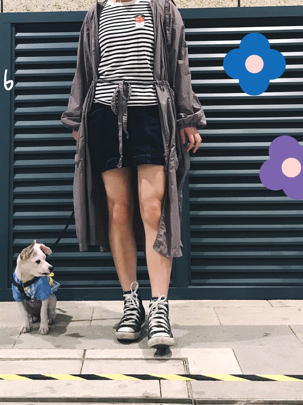 「ootd、UNIQLO、基础款」｜「UNIQLOのアイテム（ピーコート、パープル系）」を使った、puppyleleさん（レディース・157cm）の秋コーディネートの1枚目の写真
