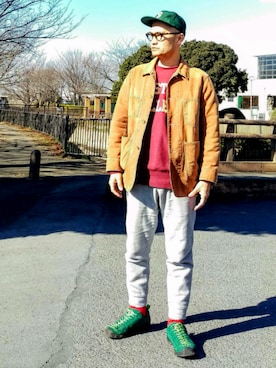 「& LIFE SOX（アンドライフソックス）のアイテム」を使った、SHINJILOW さん（メンズ・173cm）の冬コーディネート