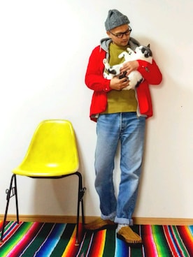 「Stuart Austin（ステュアートオースティン）のアイテム」を使った、SHINJILOW さん（メンズ・173cm）の冬コーディネート