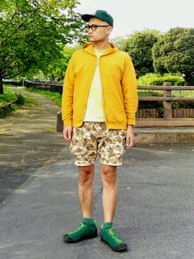 「ベルイエロー」｜「アイテム（その他）」を使った、SHINJILOW さん（メンズ・173cm）の春コーディネート