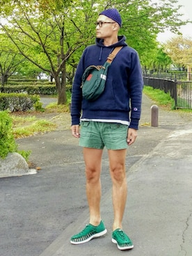 「MT. RAINIER DESIGN（マウントレイニアデザイン）のアイテム（バッグ）」を使った、SHINJILOW さん（メンズ・173cm）の春コーディネート