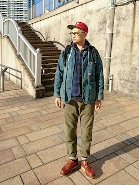 「RED WING SHOES（レッドウィング）のアイテム（その他シューズ）」を使った、SHINJILOW さん（メンズ・173cm）の冬コーディネート
