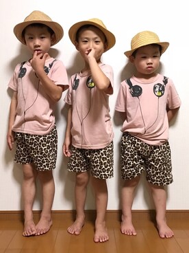 「三兄弟」｜235さん（キッズ・110cm）の夏コーディネート