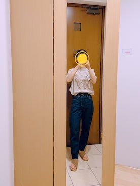 「ペグトップハイライズジーンズ」｜(　˙灬˙　)さん（レディース・161cm）の秋コーディネート