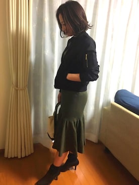 「cava cava（サヴァサヴァ）のアイテム（ブーティ）」を使った、 Rikaさん（レディース・161cm）の冬コーディネート