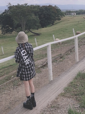 「BUBBLES（バブルス）のアイテム（スカート）」を使った、♡ s ♡さん（レディース・161cm）の秋コーディネート