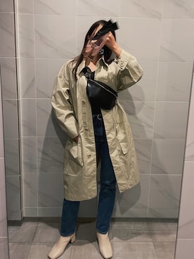 「H&M（エイチ・アンド・エム）のアイテム（ボディバッグ/ウエストポーチ）」を使った、Momokaさん（レディース・159cm）の春コーディネート