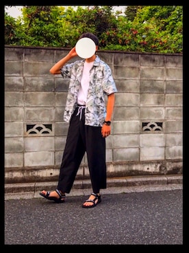 「アイテム（バングル/リストバンド）」を使った、yasuさん（メンズ・188cm・20代）の春コーディネート