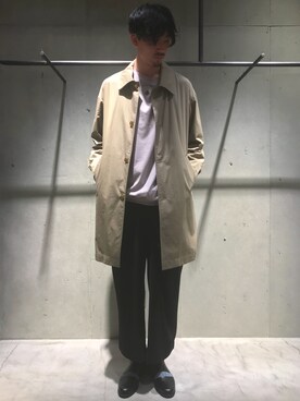 「HARE（ハレ）のアイテム（スリッポン）」を使った、yasuさん（メンズ・189cm）の春コーディネート