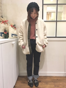 「cepo（セポ）のアイテム（ブルゾン）」を使った、kaaさん（レディース・152cm）の冬コーディネート