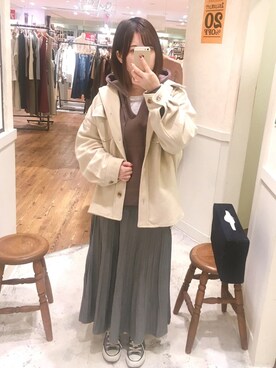 「cepo（セポ）のアイテム（その他アウター）」を使った、kaaさん（レディース・152cm）の冬コーディネート