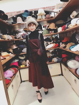「a fadのアイテム」を使った、kiki謝琦琦さん（レディース・164cm）の冬コーディネート