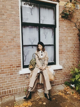 「Marjorie（マージョリー）のアイテム（ジャケット/アウター）」を使った、kiki謝琦琦さん（レディース・164cm）の秋コーディネート