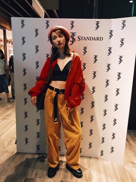 「H&M（エイチ・アンド・エム）のアイテム（キャミソール）」を使った、kiki謝琦琦さん（レディース・164cm）の秋コーディネート