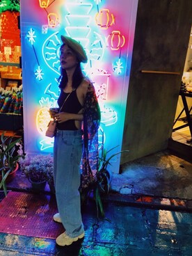 「MANU ATELIER（マニュ アトリエ）のアイテム」を使った、kiki謝琦琦さん（レディース・164cm）の夏コーディネート