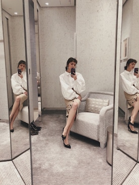「Dior（ディオール）のアイテム（パンプス）」を使った、kiki謝琦琦さん（レディース・164cm）の秋コーディネート