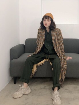 「ONCE UPON A TIME（ワンス　アポン　ア　タイム）のアイテム（ジャケット/アウター）」を使った、kiki謝琦琦さん（レディース・164cm）の春コーディネート