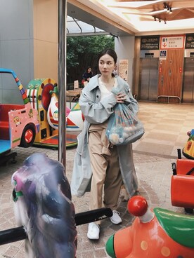 「maturely（マチュアリー）のアイテム（オールインワン・サロペット）」を使った、kiki謝琦琦さん（レディース・164cm）の春コーディネート