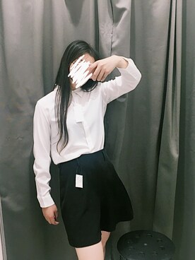 「UNIQLO（ユニクロ）のアイテム（カーゴパンツ、ブラック系）」を使った、Mizuki_Chloeさん（レディース・161cm）の夏コーディネート