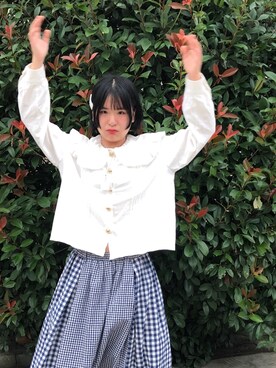 「盐系风格」｜「アイテム（スカート）」を使った、想要泡泡浴OuOさん（レディース・158cm）の秋コーディネート