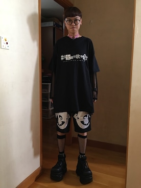 「WC（ダブル シー）のアイテム（その他トップス）」を使った、Saru Tseさん（メンズ・167cm）の春コーディネート