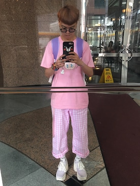 「WC（ダブル シー）のアイテム」を使った、Saru Tseさん（メンズ・167cm）の夏コーディネート