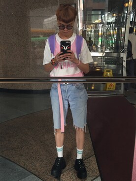 「WC（ダブル シー）のアイテム」を使った、Saru Tseさん（メンズ・167cm）の夏コーディネート