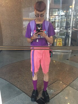 「WC（ダブル シー）のアイテム」を使った、Saru Tseさん（メンズ・167cm）の夏コーディネート