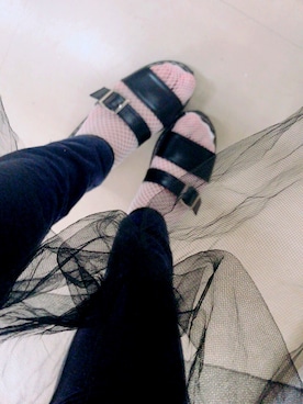 「WEGO（ウィゴー）のアイテム（ソックス/靴下、ホワイト系）」を使った、ゆさん（レディース・168cm）の春コーディネート