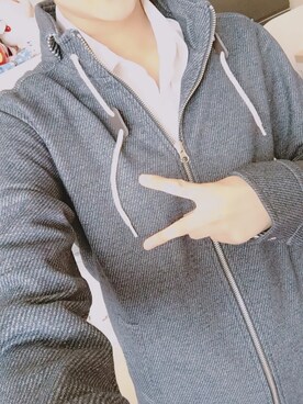 「TAKA-Q（タカキュー）のアイテム（その他アウター）」を使った、二宮もかさん（レディース・163cm）の春コーディネート