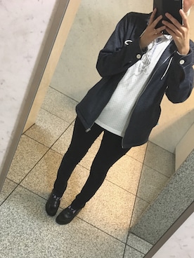 「TAKA-Q（タカキュー）のアイテム（その他アウター）」を使った、二宮もかさん（レディース・163cm）の春コーディネート