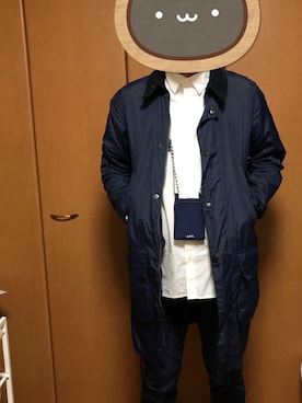 「A.P.C.（アーペーセー）のアイテム（財布/小物）」を使った、ゆうき。さん（メンズ・176cm）の冬コーディネート