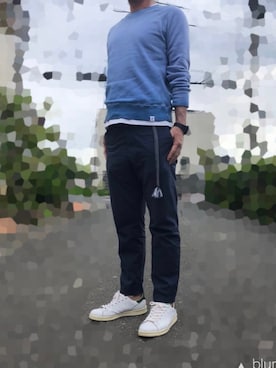 「EDIFICE（エディフィス）のアイテム（スラックス）」を使った、ゆうき。さん（メンズ・176cm）の春コーディネート