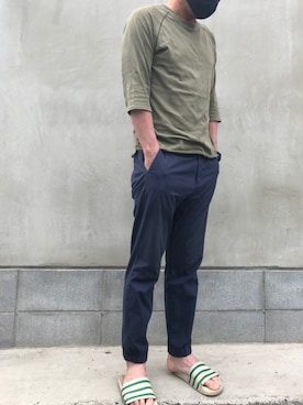 「EDIFICE（エディフィス）のアイテム（スラックス）」を使った、ゆうき。さん（メンズ・176cm）の夏コーディネート