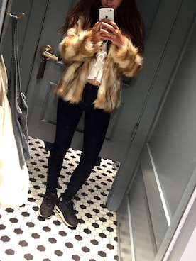 「brandymelville」｜「アイテム（ジャケット/アウター）」を使った、kasumiさん（レディース・155cm）の冬コーディネート