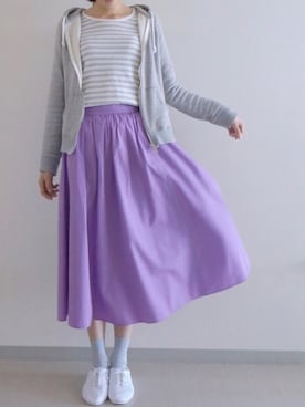 「ラベンダー」｜Mai𖥧さん（レディース・161cm）の春コーディネート