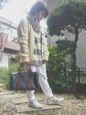「アイテム（ピアス（両耳用））」を使った、サトウナナミさん（レディース・154cm・20代）の秋コーディネート