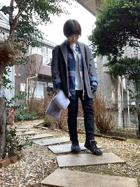 「GAP（ギャップ）のアイテム（テーラードジャケット）」を使った、サトウナナミさん（レディース・154cm）の冬コーディネート